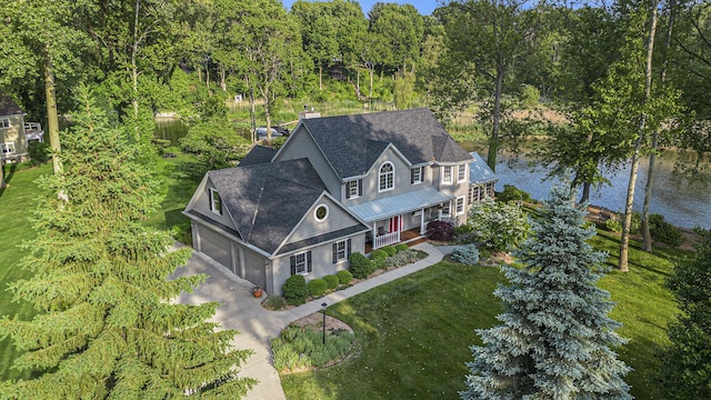 1415 Blackhawk Trl, Benton Harbor, MI 49022 - view from above of property with a nearby body of water