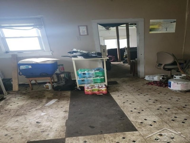 2723 Van Etten St, Saginaw, MI 48601 - miscellaneous room featuring plenty of natural light and ceiling fan