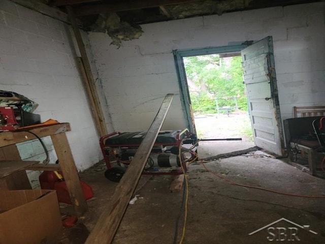 2723 Van Etten St, Saginaw, MI 48601 - misc room with concrete block wall