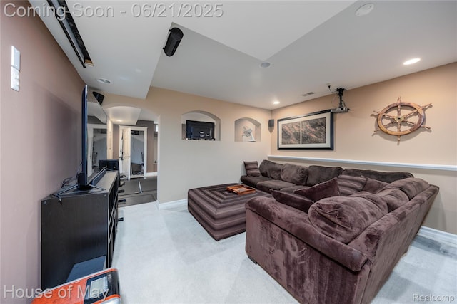 1768 Carriage Hl, Commerce Twp, MI 48382 - living room with recessed lighting and light carpet