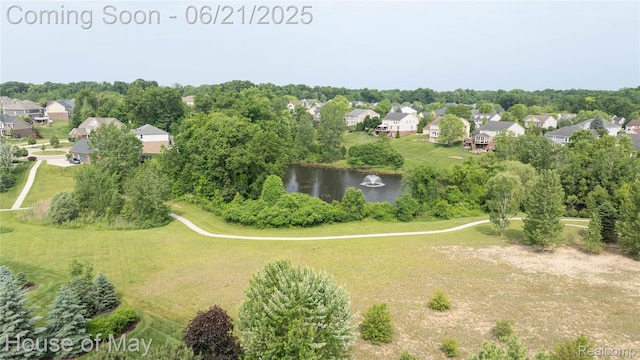 1768 Carriage Hl, Commerce Twp, MI 48382 - aerial view of residential area featuring a large body of water