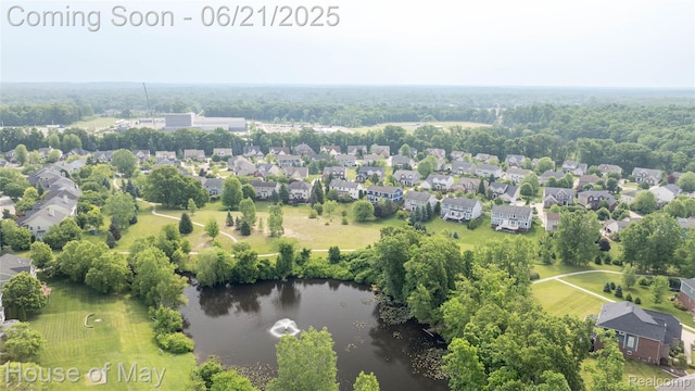 1768 Carriage Hl, Commerce Twp, MI 48382 - aerial view of residential area featuring a large body of water