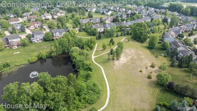 1768 Carriage Hl, Commerce Twp, MI 48382 - aerial view of property's location featuring a large body of water and nearby suburban area