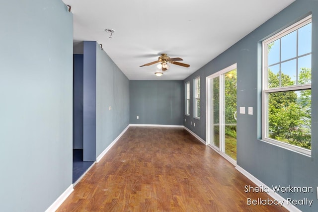 1725 Ottawa Trl, Hastings, MI 49058 - spare room with a ceiling fan and wood finished floors