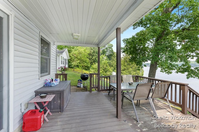 1725 Ottawa Trl, Hastings, MI 49058 - wooden deck featuring outdoor dining space