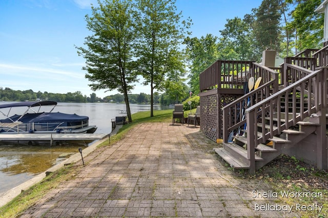 1725 Ottawa Trl, Hastings, MI 49058 - dock featuring stairway and a deck with water view