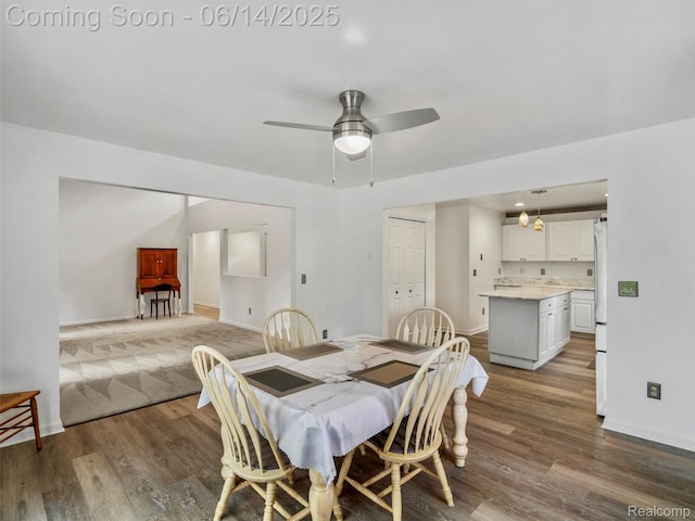 4960 Paula Ave, Clarkston, MI 48346 - dining room with wood finished floors and ceiling fan