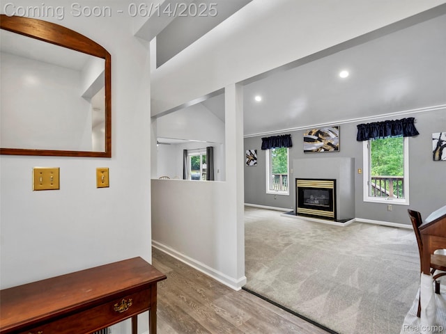 4960 Paula Ave, Clarkston, MI 48346 - hall with wood finished floors, recessed lighting, and carpet floors