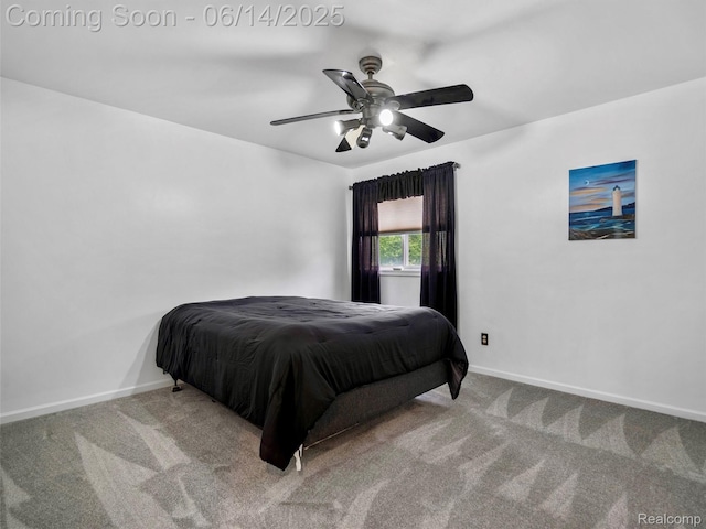 4960 Paula Ave, Clarkston, MI 48346 - carpeted bedroom featuring baseboards and a ceiling fan
