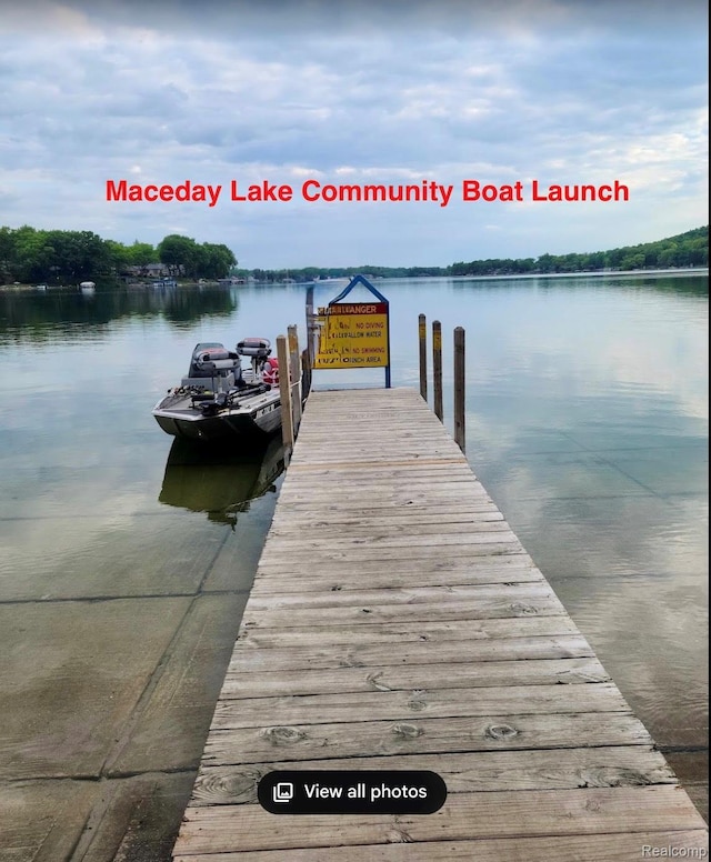 4960 Paula Ave, Clarkston, MI 48346 - dock with a water view