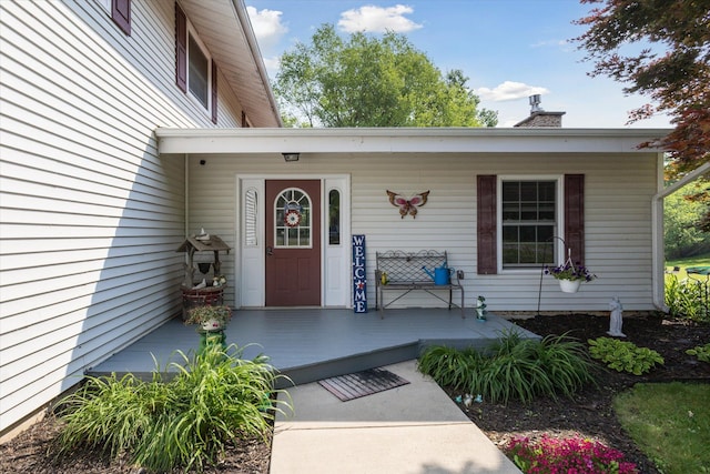 14747 A Dr N, Marshall, MI 49068 - entrance to property featuring a porch and a chimney