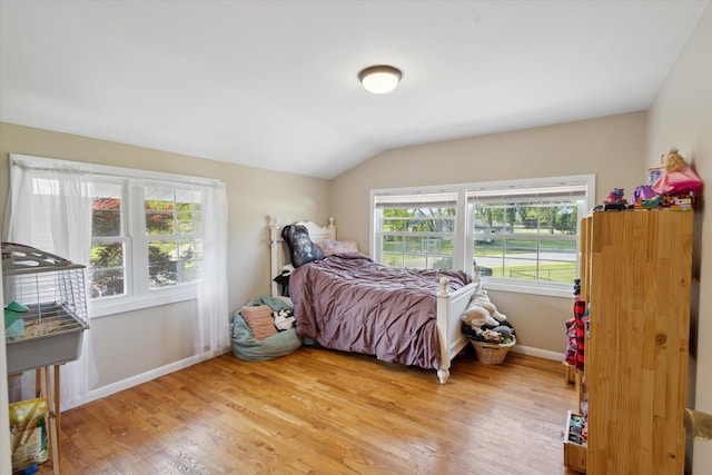 14747 A Dr N, Marshall, MI 49068 - bedroom featuring lofted ceiling and light wood-style floors