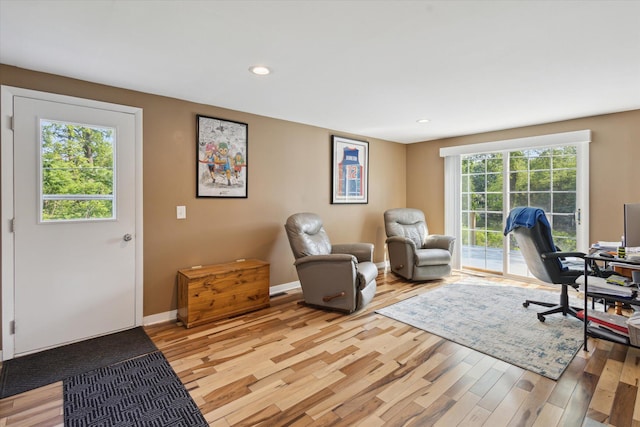 14747 A Dr N, Marshall, MI 49068 - office with light wood-style floors and recessed lighting