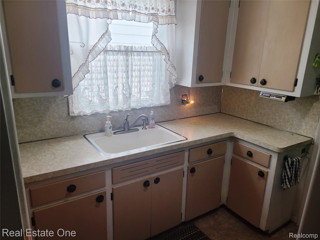 15892 Centralia, Redford, MI 48239 - kitchen with light countertops and backsplash