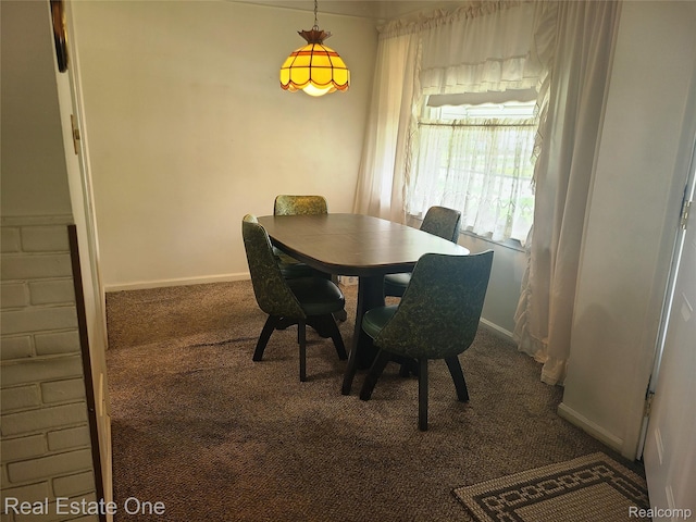 15892 Centralia, Redford, MI 48239 - dining area with dark carpet and baseboards