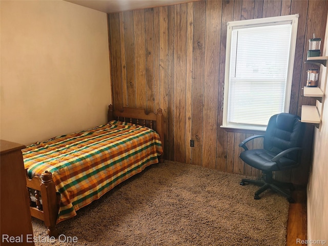 15892 Centralia, Redford, MI 48239 - bedroom featuring wooden walls