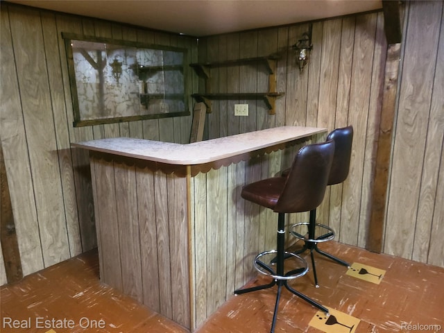 15892 Centralia, Redford, MI 48239 - indoor dry bar with wooden walls