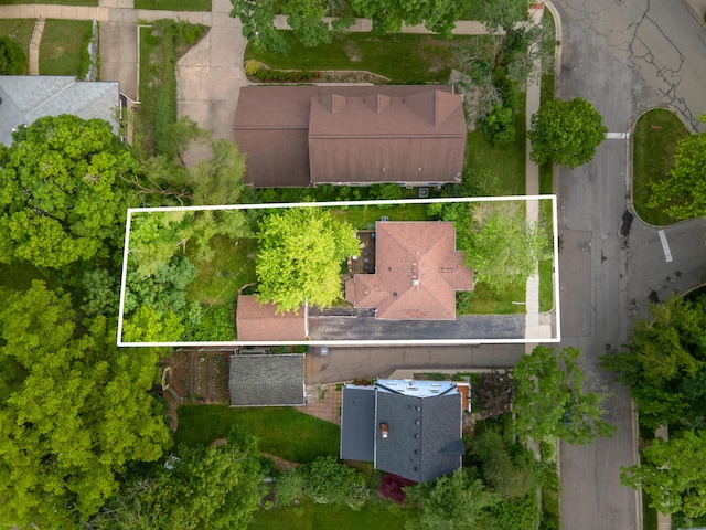 1307 Edgewood Ave, Ann Arbor, MI 48103 - aerial view of property's location with property boundaries highlighted