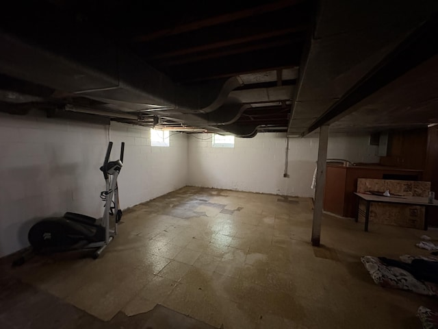 14151 Bringard Dr, Detroit, MI 48205 - unfinished below grade area featuring tile patterned floors