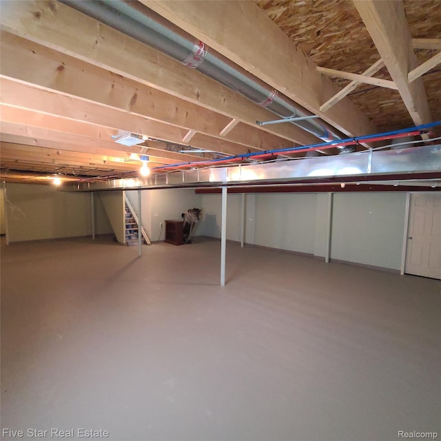 105 Degurse Ave, Marine City, MI 48039 - below grade area with stairs