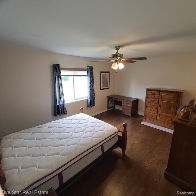 105 Degurse Ave, Marine City, MI 48039 - bedroom featuring dark wood finished floors and a ceiling fan