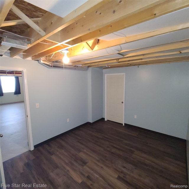 105 Degurse Ave, Marine City, MI 48039 - basement with dark wood-type flooring
