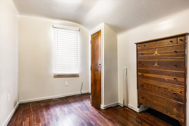 8304 Pinehurst St, Detroit, MI 48204 - unfurnished bedroom with dark wood finished floors and lofted ceiling