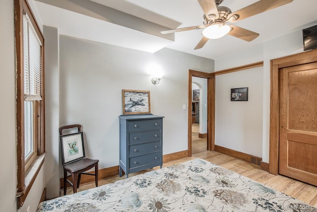 284 W Clarkston Rd, Lake Orion, MI 48362 - bedroom featuring light wood-type flooring and a ceiling fan