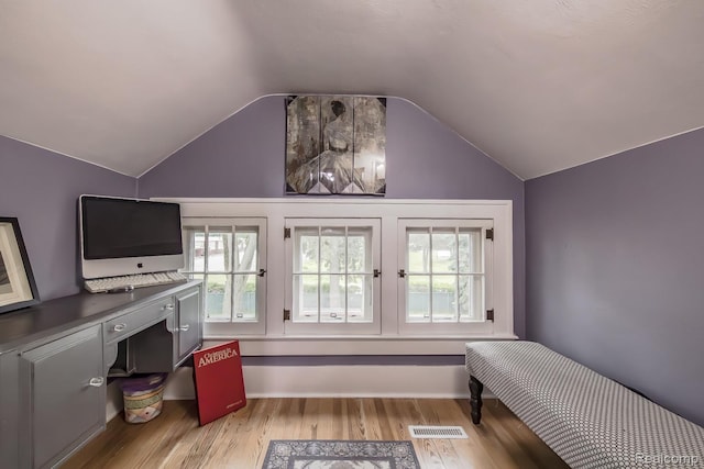 284 W Clarkston Rd, Lake Orion, MI 48362 - bedroom with wood finished floors and lofted ceiling