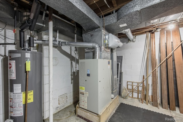 284 W Clarkston Rd, Lake Orion, MI 48362 - utility room with water heater and heating unit