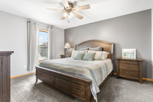 2973 Riley Ridge Rd, Holland, MI 49424 - bedroom with carpet and a ceiling fan