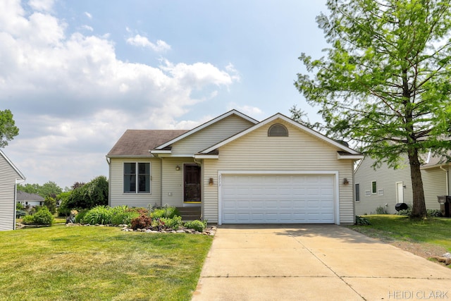 2973 Riley Ridge Rd, Holland, MI 49424 - view of front facade with a front yard, concrete driveway, and an attached garage