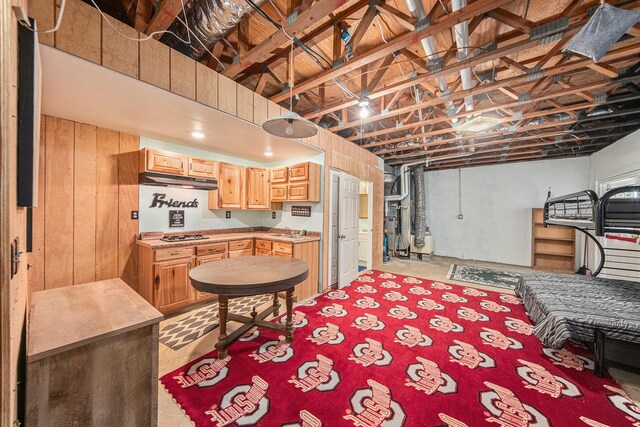 2759 Hemlock Rd, Quincy, MI 49082 - unfinished basement featuring wood walls