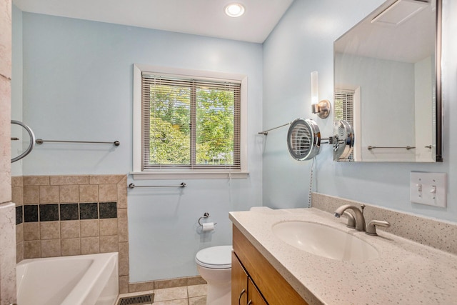 522 Lyon St, South Haven, MI 49090 - full bath with a bath, tile patterned flooring, and vanity