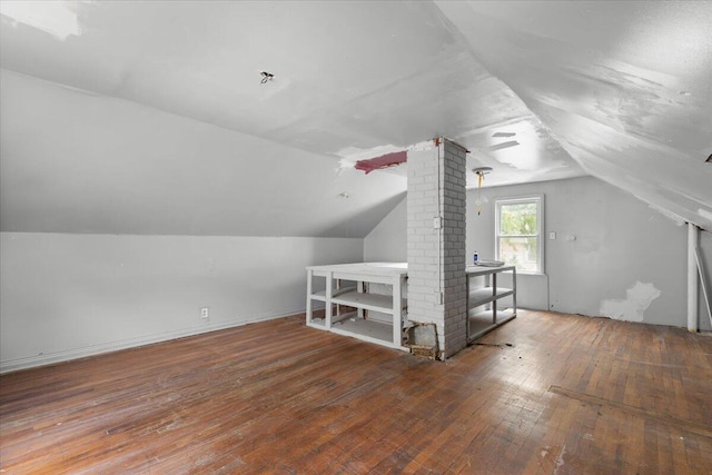 20192 Rogge St, Detroit, MI 48234 - bonus room featuring hardwood / wood-style flooring, lofted ceiling, and decorative columns