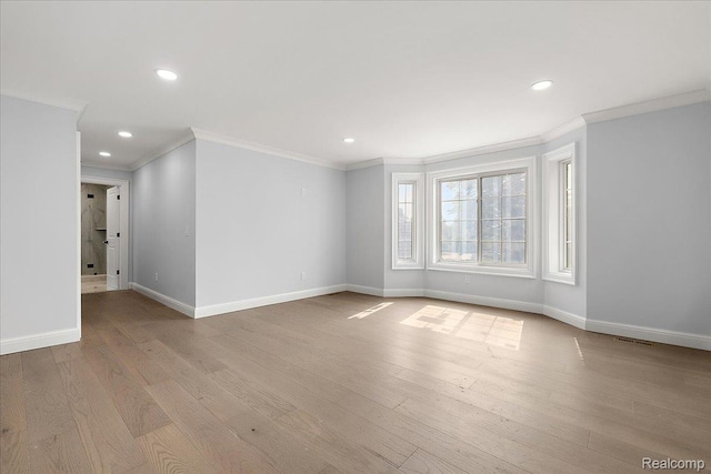 56350 Willow Creek Blvd, Utica, MI 48316 - empty room with crown molding, recessed lighting, and wood finished floors