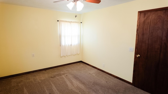 2250 Pray Rd, Charlotte, MI 48813 - carpeted spare room featuring ceiling fan and baseboards