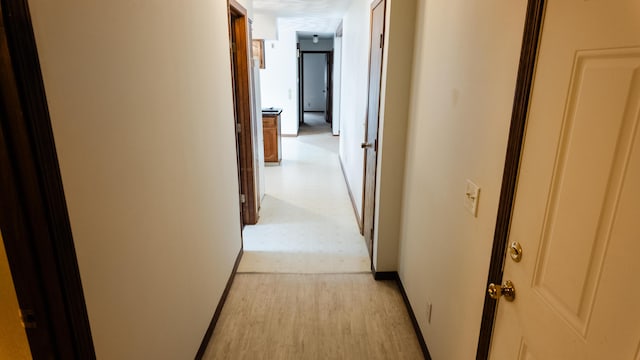 2250 Pray Rd, Charlotte, MI 48813 - hallway featuring light wood-style floors and baseboards