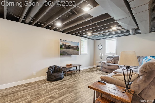 3328 S Vassar Rd, Burton, MI 48519 - living area featuring baseboards and wood finished floors