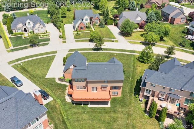 48671 Timber Crest Ct, Plymouth, MI 48170 - aerial perspective of suburban area