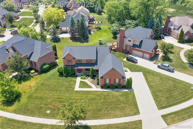 48671 Timber Crest Ct, Plymouth, MI 48170 - aerial perspective of suburban area