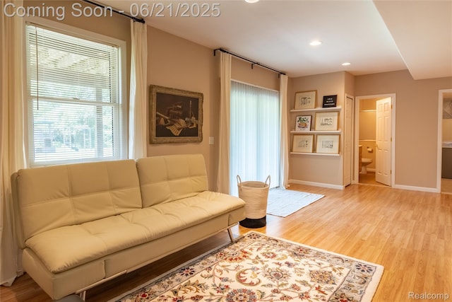 48671 Timber Crest Ct, Plymouth, MI 48170 - living room featuring plenty of natural light, light wood-type flooring, and recessed lighting