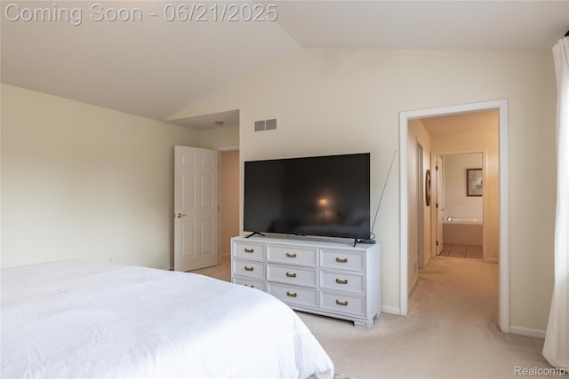 48671 Timber Crest Ct, Plymouth, MI 48170 - bedroom featuring light colored carpet and lofted ceiling