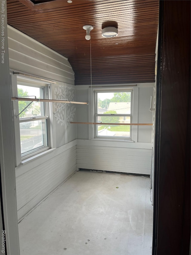 1209 Miller St, Port Huron, MI 48060 - unfurnished room with wooden ceiling and concrete flooring