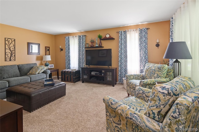 20551 Elwell Rd, Belleville, MI 48111 - carpeted living room with plenty of natural light