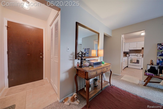 7615 Woodview St # 3, Westland, MI 48185 - hall featuring light tile patterned floors and light colored carpet