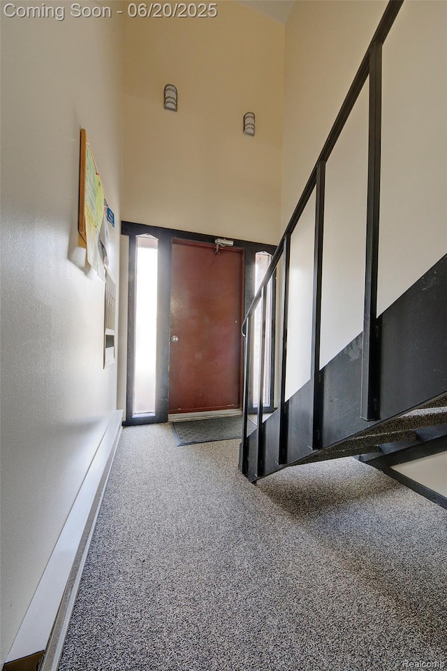 7615 Woodview St # 3, Westland, MI 48185 - interior space with carpet flooring and a towering ceiling