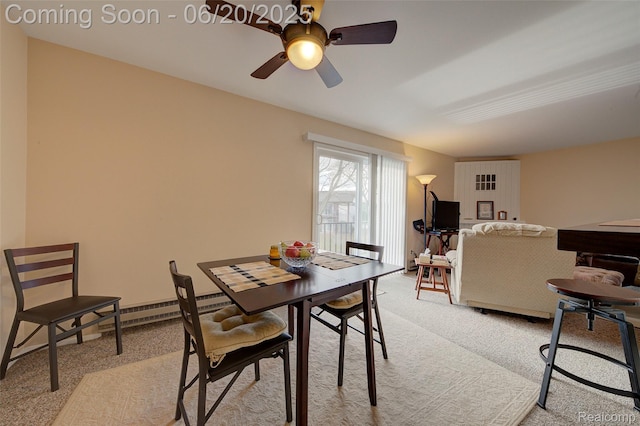 7615 Woodview St # 3, Westland, MI 48185 - dining area with light carpet and ceiling fan