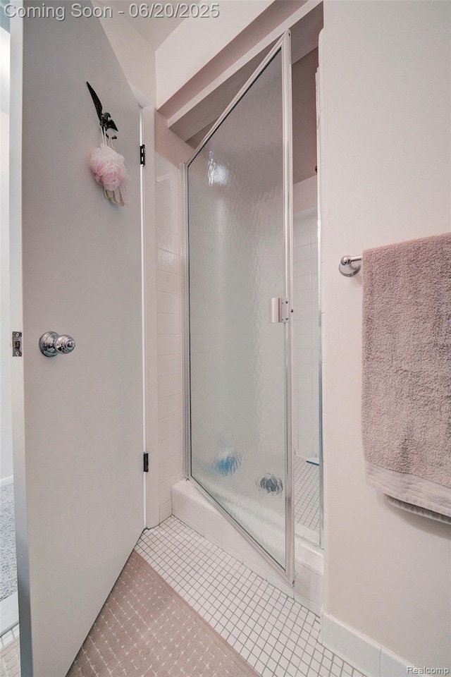 7615 Woodview St # 3, Westland, MI 48185 - full bath with a stall shower and tile patterned floors