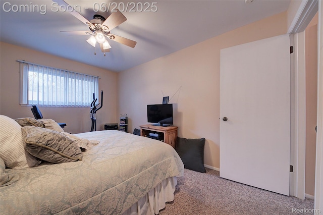 7615 Woodview St # 3, Westland, MI 48185 - bedroom with light colored carpet and a ceiling fan